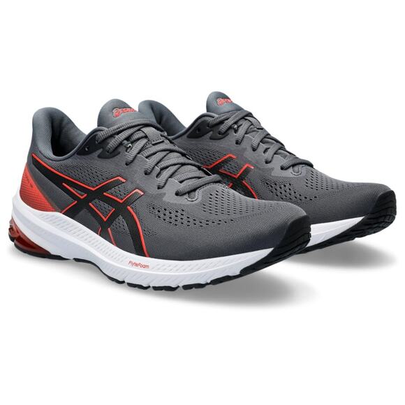 ASICS Men\'s GT-1000 12 Running Shoe, Carrier Grey/True RED 9.5 EXTRA WIDE 4E